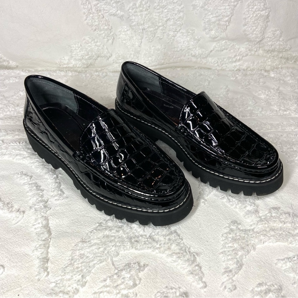 DONALD J. PLINNER Women's Loafers Hope 66 Sz 7M Preppy Goth Core Dark Fairy Core